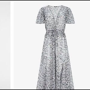 Express ruffle kimono cover up